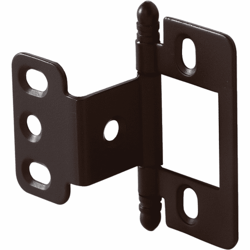 Hafele Decorative Butt Hinge, Partial Wrap, Non-Mortise, Ball Finial, For inset face frame doors, Dark oil-rubbed bronze, Item# 351.86.170, 35186170, 351-86-170