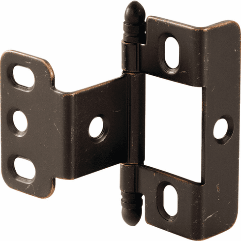Hafele Decorative Butt Hinge, Full Wrap, Non-Mortise, Ball Finial, For inset face frame doors, Copper bronze, Item# 351.86.185, 35186185, 351-86-185
