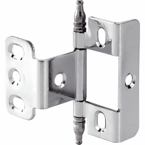 Hafele Decorative Butt Hinge, Full Wrap, Non-Mortise, Minaret Finial, For inset face frame doors, Chrome-plated, Item# 351.86.200, 35186200, 351-86-200