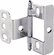 Hafele Decorative Butt Hinge, Full Wrap, Non-Mortise, Ball Finial, For inset face frame doors, Chrome-plated, Item# 351.86.220, 35186220, 351-86-220