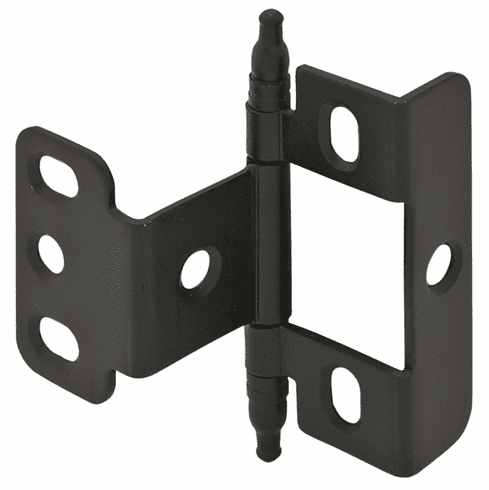 Hafele Decorative Butt Hinge, Full Wrap, Non-Mortise, Minaret Finial, For inset face frame doors, Black, Item# 351.86.300, 35186300, 351-86-300