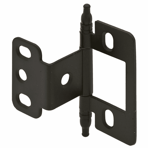 Hafele Decorative Butt Hinge, Partial Wrap, Non-Mortise, Minaret Finial, For inset face frame doors, Black, Item# 351.86.310, 35186310, 351-86-310