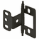Hafele Decorative Butt Hinge, Partial Wrap, Non-Mortise, Minaret Finial, For inset face frame doors, Black, Item# 351.86.310, 35186310, 351-86-310