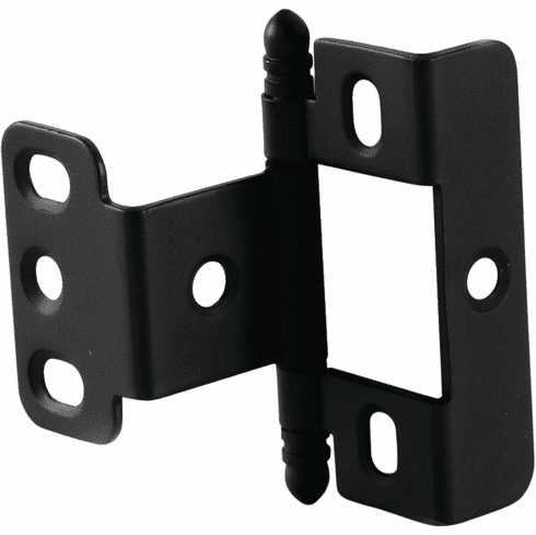 Hafele Decorative Butt Hinge, Full Wrap, Non-Mortise, Ball Finial, For inset face frame doors, Black, Item# 351.86.320, 35186320, 351-86-320