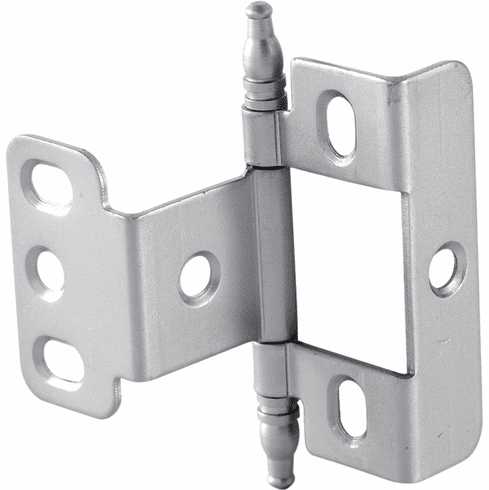 Hafele Decorative Butt Hinge, Full Wrap, Non-Mortise, Minaret Finial, For inset face frame doors, Satin chrome, Item# 351.86.400, 35186400, 351-86-400