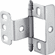 Hafele Decorative Butt Hinge, Full Wrap, Non-Mortise, Ball Finial, For inset face frame doors, Satin chrome, Item# 351.86.420, 35186420, 351-86-420