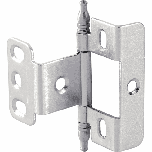 Hafele Decorative Butt Hinge, Full Wrap, Non-Mortise, Minaret Finial, For inset face frame doors, Matt nickel, Item# 351.86.600, 35186600, 351-86-600