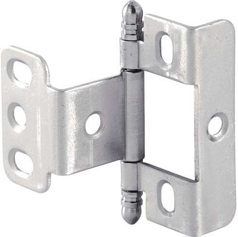 Hafele Decorative Butt Hinge, Full Wrap, Non-Mortise, Ball Finial, For inset face frame doors, Matt nickel, Item# 351.86.620, 35186620, 351-86-620