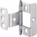 Hafele Decorative Butt Hinge, Full Wrap, Non-Mortise, Ball Finial, For inset face frame doors, Matt nickel, Item# 351.86.620, 35186620, 351-86-620