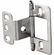 Hafele Decorative Butt Hinge, Partial Wrap, Non-Mortise, Ball Finial, For inset face frame doors, Matt nickel, Item# 351.86.630, 35186630, 351-86-630
