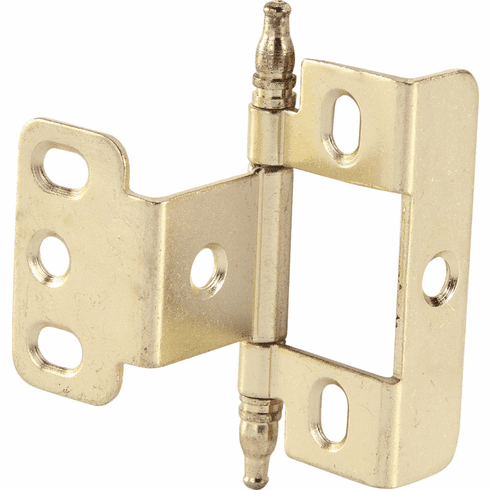 Hafele Decorative Butt Hinge, Full Wrap, Non-Mortise, Minaret Finial, For inset face frame doors, Brass-plated, Item# 351.86.800, 35186800, 351-86-800