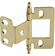 Hafele Decorative Butt Hinge, Partial Wrap, Non-Mortise, Minaret Finial, For inset face frame doors, Brass-plated, Item# 351.86.810, 35186810, 351-86-810