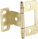 Hafele Decorative Butt Hinge, Partial Wrap, Non-Mortise, Ball Finial, For inset face frame doors, Brass-plated, Item# 351.86.830, 35186830, 351-86-830