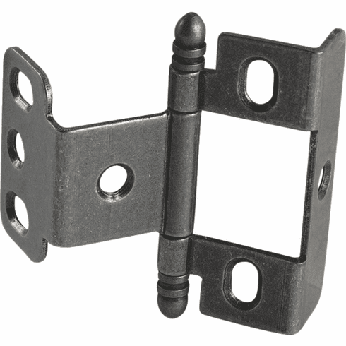 Hafele Decorative Butt Hinge, Full Wrap, Non-Mortise, Ball Finial, For inset face frame doors, Pewter, Item# 351.86.920, 35186920, 351-86-920