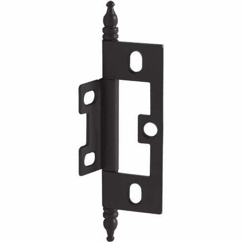 Hafele Decorative Butt Hinge, Non-Mortise, Minaret Finial, For inset face frame doors, Dark oil-rubbed bronze, Item# 351.95.175, 35195175, 351-95-175