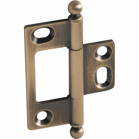 Hafele Decorative Butt Hinge, Non-Mortise, Ball Finial, ELITE Solid Brass Hinge, Antique brass, Item# 351.95.182, 35195182, 351-95-182
