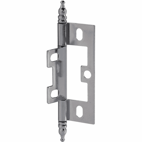 Hafele Decorative Butt Hinge, Non-Mortise, Minaret Finial, For inset face frame doors, Chrome-plated, Item# 351.95.270, 35195270, 351-95-270