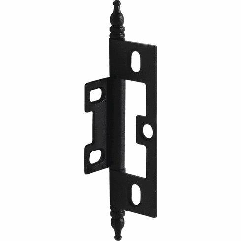 Hafele Decorative Butt Hinge, Non-Mortise, Minaret Finial, For inset face frame doors, Black, Item# 351.95.370, 35195370, 351-95-370