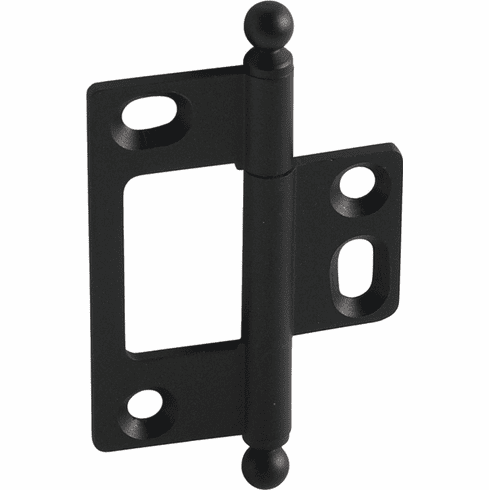 Hafele Decorative Butt Hinge, Non-Mortise, Ball Finial, ELITE Solid Brass Hinge, Black, Item# 351.95.382, 35195382, 351-95-382