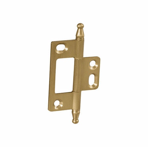 Hafele Decorative Butt Hinge, Non-Mortise, Minaret Finial, ELITE solid brass hinge, Brushed brass, Item# 351.95.580, 35195580, 351-95-580