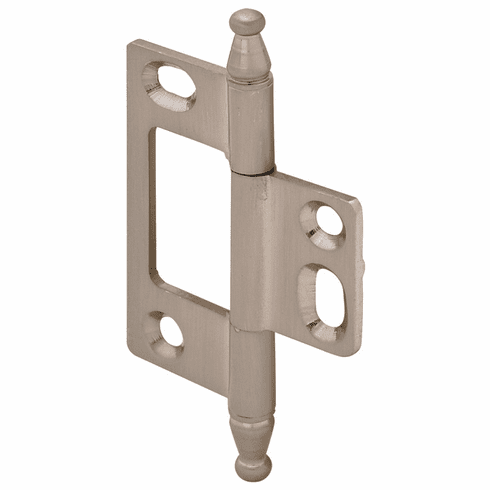 Hafele Decorative Butt Hinge, Non-Mortise, Minaret Finial, ELITE solid brass hinge, Brushed nickel, Item# 351.95.680, 35195680, 351-95-680