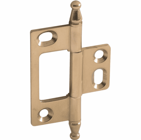 Hafele Decorative Butt Hinge, Non-Mortise, Minaret Finial, ELITE solid brass hinge, Polished brass, Item# 351.95.880, 35195880, 351-95-880