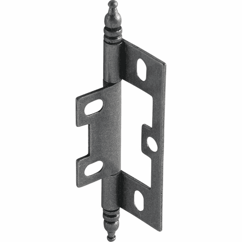 Hafele Decorative Butt Hinge, Non-Mortise, Minaret Finial, For inset face frame doors, Pewter, Item# 351.95.970, 35195970, 351-95-970