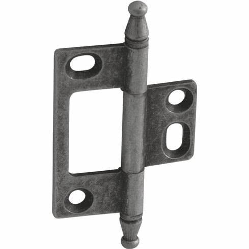 Hafele Decorative Butt Hinge, Non-Mortise, Minaret Finial, ELITE solid brass hinge, Pewter, Item# 351.95.980, 35195980, 351-95-980