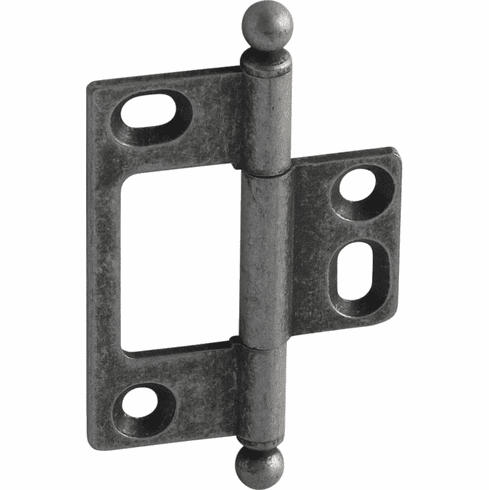 Hafele Decorative Butt Hinge, Non-Mortise, Ball Finial, ELITE Solid Brass Hinge, Pewter, Item# 351.95.982, 35195982, 351-95-982