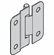 Hafele Connecting hinge, cranked, with fixed steel pin, Slido Fold VF, steel, galvanized, Item# 354.15.911, 35415911, 354-15-911