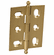 Hafele Decorative Butt Hinge, Mortise, Ball Finial, ELITE Solid Brass Hinge, Brushed brass, Item# 354.17.510, 35417510, 354-17-510