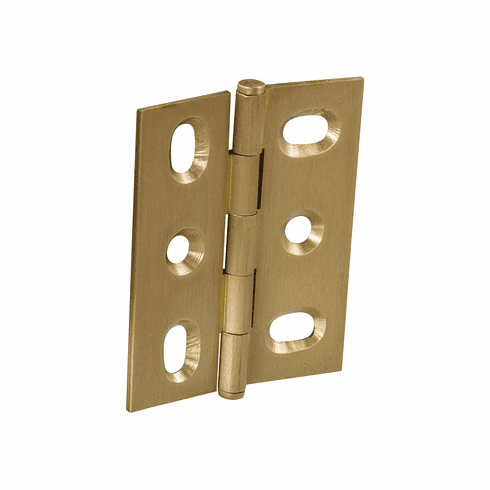 Hafele Decorative Butt Hinge, Mortise, Button Finial, ELITE Solid Brass Hinge, Brushed brass, Item# 354.17.520, 35417520, 354-17-520