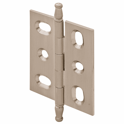 Hafele Decorative Butt Hinge, Mortise, Minaret Finial, ELITE solid brass hinge, Brushed nickel, Item# 354.17.600, 35417600, 354-17-600