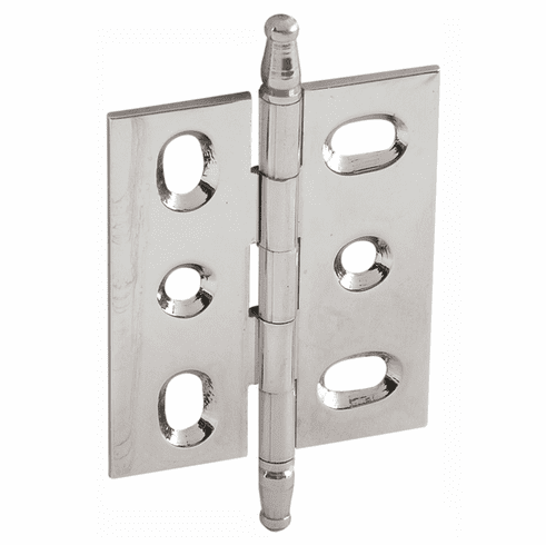 Hafele Decorative Butt Hinge, Mortise, Minaret Finial, ELITE solid brass hinge, Polished nickel, Item# 354.17.700, 35417700, 354-17-700