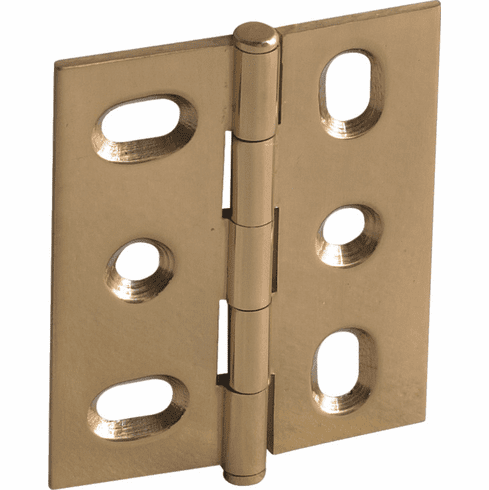 Hafele Decorative Butt Hinge, Mortise, Button Finial, ELITE Solid Brass Hinge, Polished brass, Item# 354.17.820, 35417820, 354-17-820