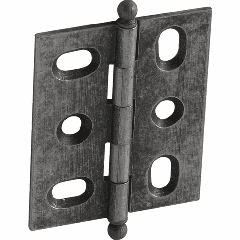 Hafele Decorative Butt Hinge, Mortise, Ball Finial, ELITE Solid Brass Hinge, Pewter, Item# 354.17.910, 35417910, 354-17-910