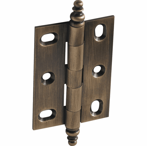 Hafele Decorative Butt Hinge, Mortise, Minaret Finial, ELITE solid brass hinge, Antique brass, Item# 354.36.100, 35436100, 354-36-100