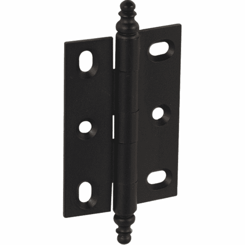 Hafele Decorative Butt Hinge, Mortise, Minaret Finial, ELITE solid brass hinge, Black, Item# 354.36.300, 35436300, 354-36-300
