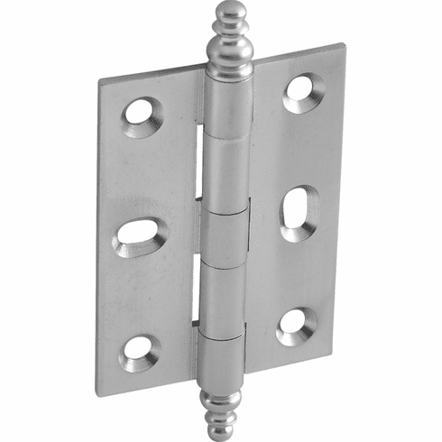 Hafele Decorative Butt Hinge, Mortise, Minaret Finial, ELITE solid brass hinge, Satin chrome, Item# 354.36.400, 35436400, 354-36-400