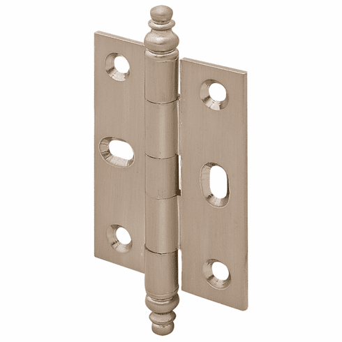 Hafele Decorative Butt Hinge, Mortise, Minaret Finial, ELITE solid brass hinge, Brushed nickel, Item# 354.36.600, 35436600, 354-36-600