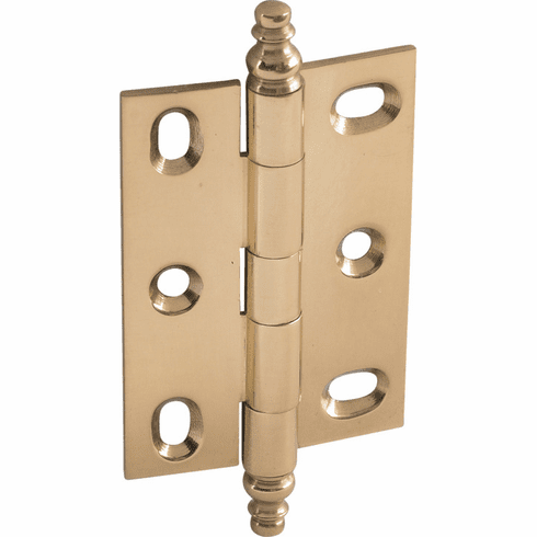 Hafele Decorative Butt Hinge, Mortise, Minaret Finial, ELITE solid brass hinge, Polished brass, Item# 354.36.800, 35436800, 354-36-800