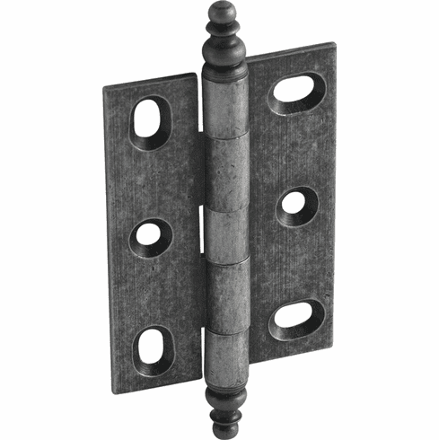 Hafele Decorative Butt Hinge, Mortise, Minaret Finial, ELITE solid brass hinge, Pewter, Item# 354.36.900, 35436900, 354-36-900