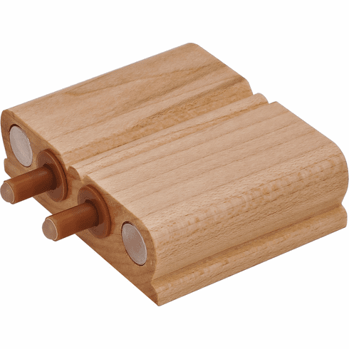 Hafele Soft-Close Door Stop, for Double Doors, Maple with clear coat finish, Item# 356.31.120, 35631120, 356-31-120