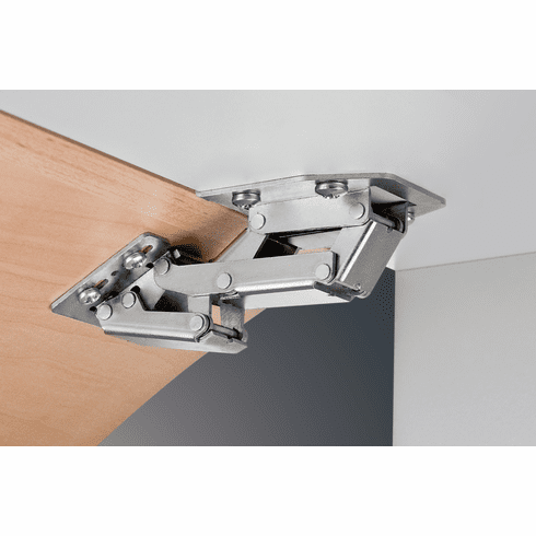 Hafele Stay flap hinge, CH 300, for flaps up to 2.1 kg, for overlay mounting, with soft closing mechanism, for screw fixing, Item# 356.36.607, 35636607, 356-36-607