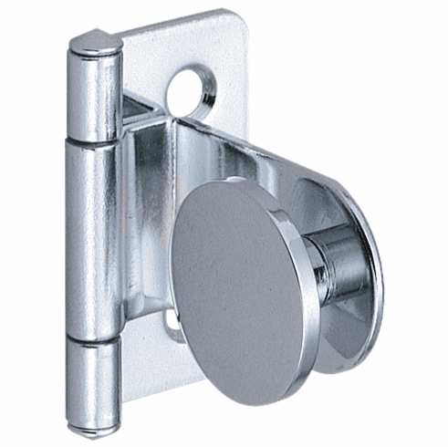 Hafele Inset Glass Door Hinge, 180° Opening Angle, for 4-6 mm Doors, For lightweight glass doors, Steel, model #GH-34/0/CR-P, Item# 361.46.200, 36146200, 361-46-200