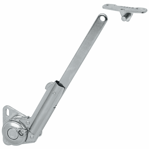 Hafele Lid Stay, with Soft Close, For upward-opening door with piano, butt, or concealed hinges, Right hand, Item# 365.31.680, 36531680, 365-31-680