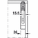 Hafele Swing-Up Fitting, Free Flap 3.15, Set, For large, one-piece flaps made of wood or with aluminum frame, Model D, gray cover caps, Item# 372.91.330, 37291330, 372-91-330