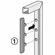 Hafele Aluminum Door Bracket, for Free Flap 1.7 / 3.15 / Strato, for (E-)Verso, (E)-Strato and Free flap/swing/up, Zinc alloy, nickel plated, Item# 372.91.599, 37291599, 372-91-599