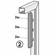 Hafele Aluminum Door Bracket, for Free Flap 1.7 / 3.15 / Strato, for (E-)Verso, (E)-Strato and Free flap/swing/up, Zinc alloy, nickel plated, Item# 372.91.599, 37291599, 372-91-599