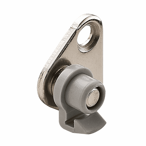 Hafele DUO/MAXI Door Bracket, for Doors Made of Wood or with Aluminum Frame, For frames 20 mm (13/16 - 1 3/8") 20 - 35 mm, nickel plated, installation: For sheet metal screws, Item# 373.66.682, 37366682, 373-66-682